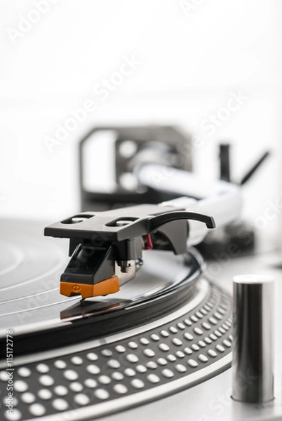 Fototapeta closeup of turntable head shell