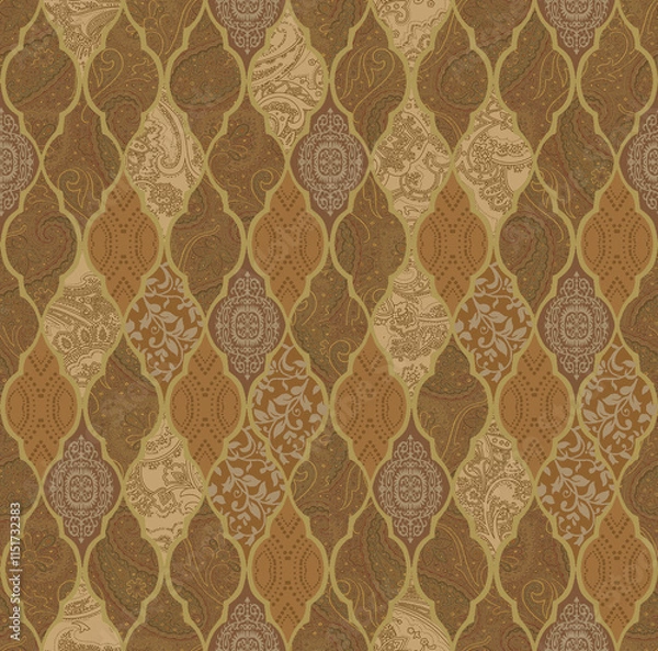 Obraz Seamless Paisley Indian Silky pattern Abstract pattern	