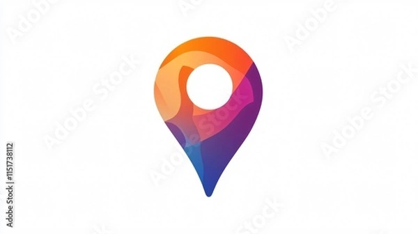 Fototapeta Detailed Map Pointer Marker Icon for Navigation and Location Accuracy