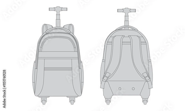 Obraz Trolley Backpack Vector Design