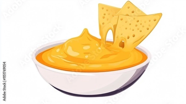 Obraz Cheese Dipping Sauce Vector Isolated Illustration