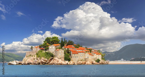 Obraz The island of Sveti Stefan. Montenegro.