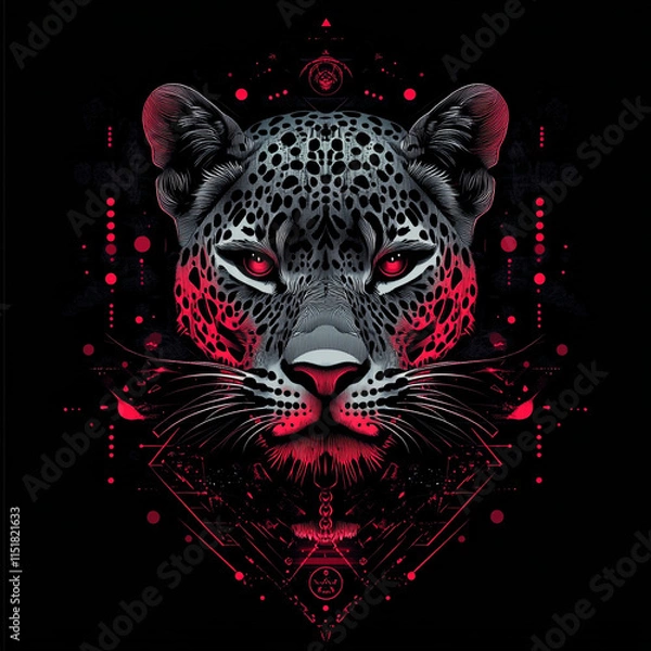 Obraz Geometric Leopard illustration