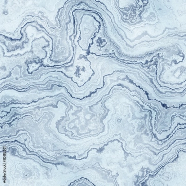 Fototapeta Seamless texture of blue marble pattern for background / illustration