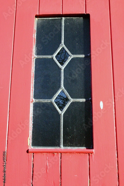 Obraz window in red door
