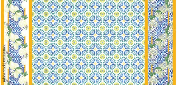 Fototapeta Abstract Geometric Pattern generative computational art illustration
