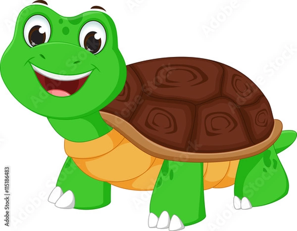 Fototapeta happy turtle cartoon