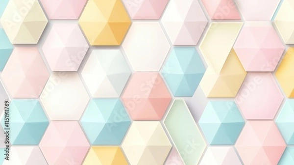 Fototapeta Pastel Hexagon Pattern Background