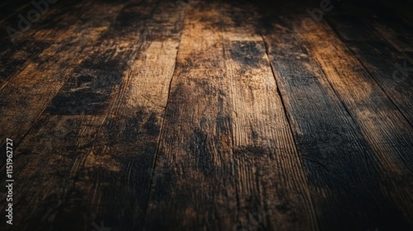 Fototapeta Oak Wood Surface. Close-up of a wooden surface with a light oak finish, illuminated by soft lighting.