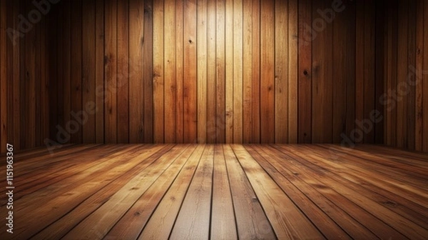 Fototapeta Dark Walnut Wood Texture. Polished wood texture with a rich dark walnut grain, illuminated by reflective lighting in a studio setting.