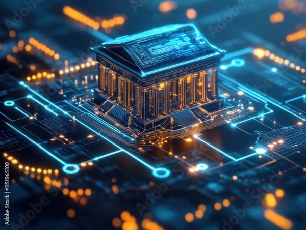 Fototapeta Transforming digital banking innovations in fintech global reach article tech environment expert insights