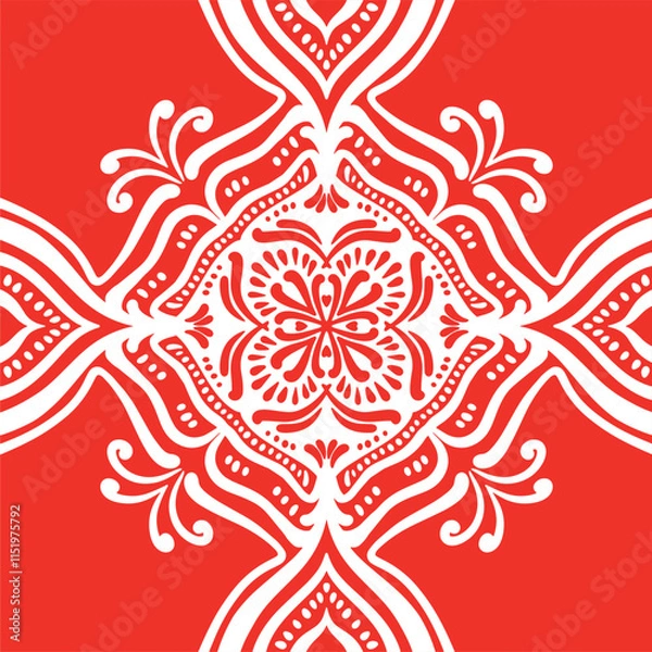 Fototapeta Adobe Illustrator Artwork Artistic pattern in Christmas style is suitable for textiles and decor, Seamless pattern vector