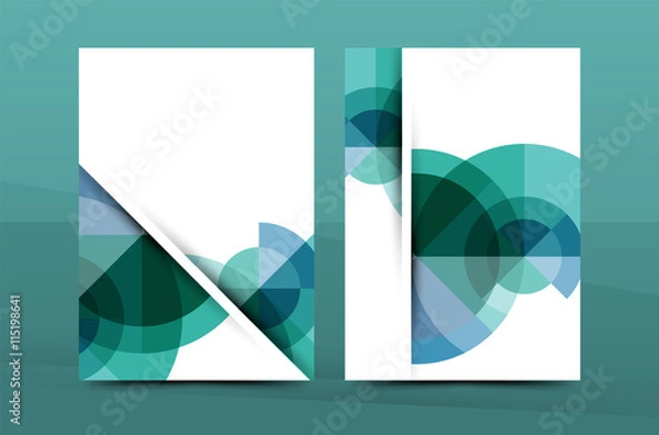 Fototapeta Geometric design A4 size cover print template