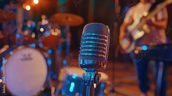 Obraz The Vintage Microphone Close-Up