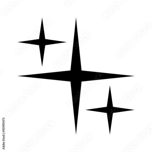 Fototapeta Decoration shiny star light elements