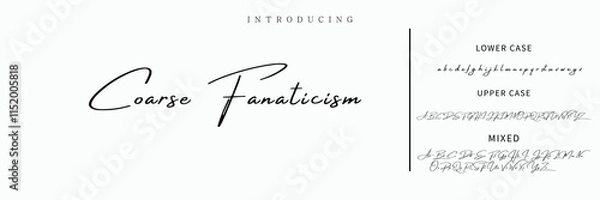 Fototapeta Signature Font Calligraphy Logotype Script Font Type Font lettering handwritten
