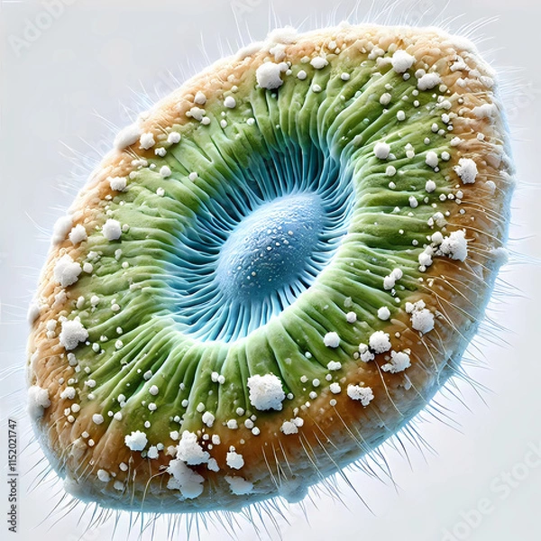 Fototapeta a closeup or macro image of paramecium caudatum on white background