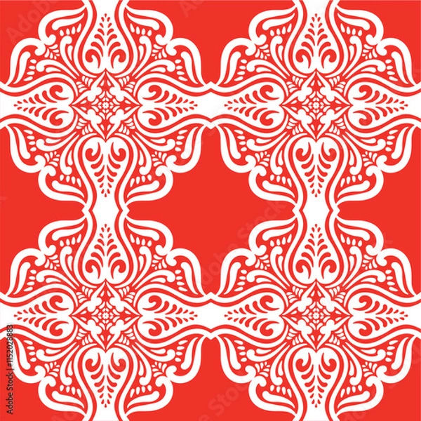 Fototapeta Adobe Illustrator Artwork Artistic pattern in Christmas style is suitable for textiles and decor, Seamless pattern vector hand drawn