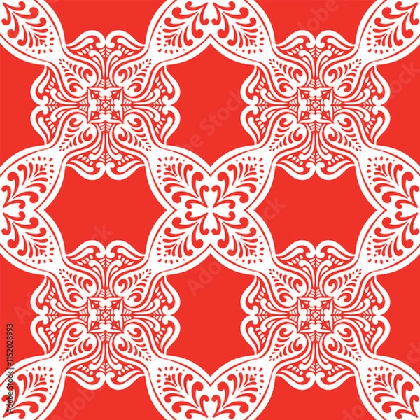 Fototapeta Adobe Illustrator Artwork Artistic pattern in Christmas style is suitable for textiles and decor, Seamless pattern vector hand drawn