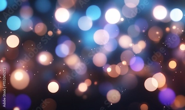 Fototapeta A vibrant bokeh background with colorful, soft-focus lights.