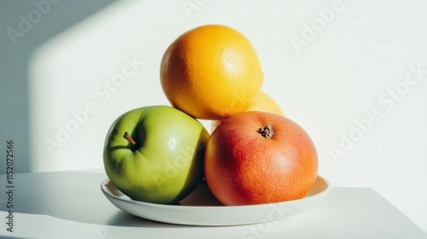Obraz Fresh Fruits on a Bright Studio Table