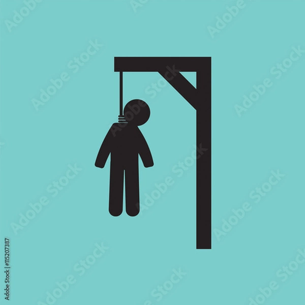 Obraz Symbol kary śmierci ilustracja wektorowa.