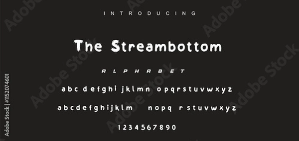 Obraz Vector brush style font, alphabet, and typeface