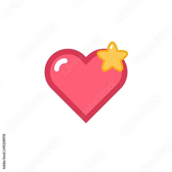 Fototapeta Vector Heart & conceptual icon