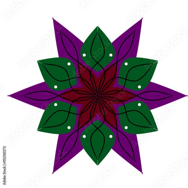 Obraz abstract flower illustration