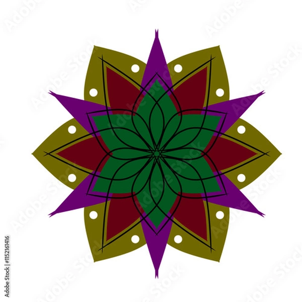 Obraz abstract colorful star