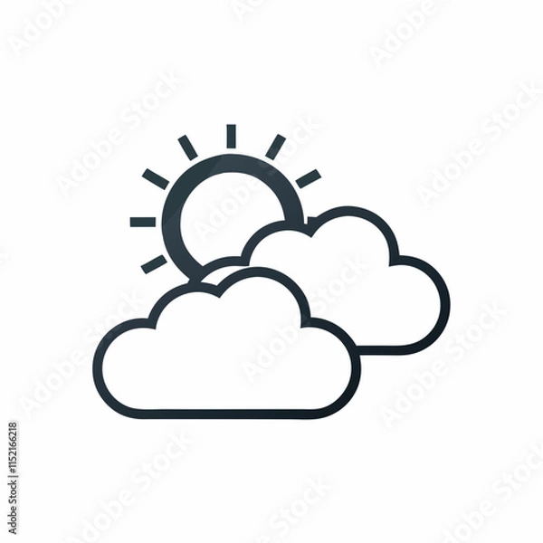 Fototapeta Sun and Cloud Vector Design.