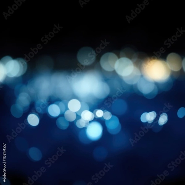 Obraz bokeh blue of  A sparkly sea  abstract bokeh light background bright   emotional harmonious vignette 