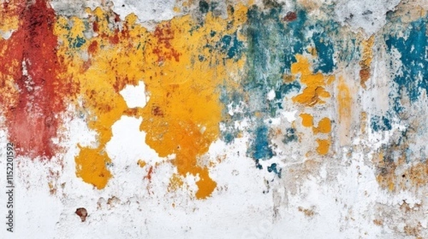 Fototapeta Vibrant Abstract Masonry with Colorful Details