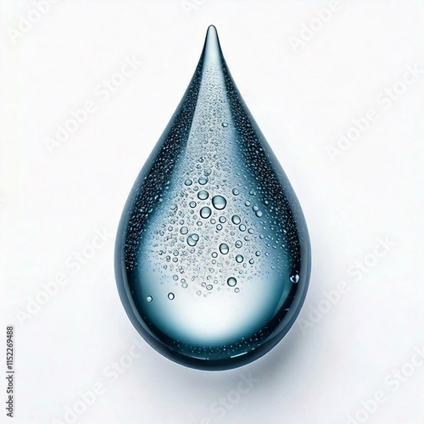 Obraz  Water Drop with Tiny Bubbles