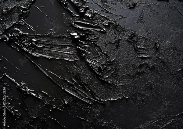Obraz Dark Black Background, a solid dark black color background with a textured appearance. -