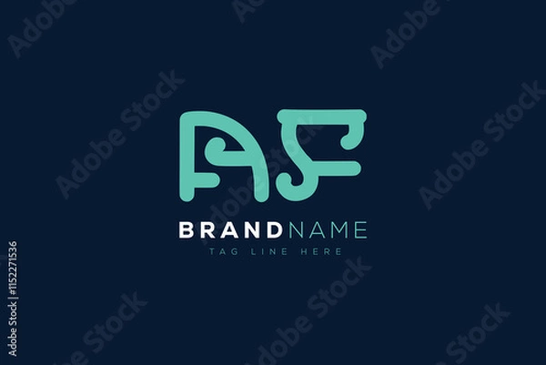 Fototapeta A and F logo design.  AF abstract Letters Logo Monogram. This logo design is the process of creating a visual symbol that represents a brand, company, or individual.