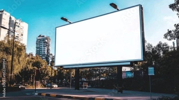 Fototapeta Showcase your designs effectively using our high-quality blank billboard template.