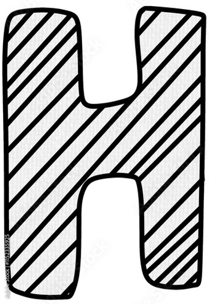 Obraz Letter H Canvas Texture