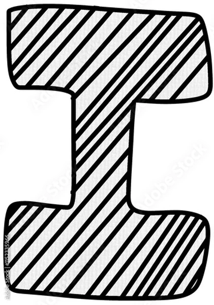 Obraz Letter I Canvas Texture