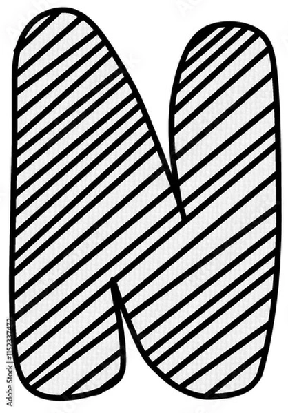 Obraz Letter N Canvas Texture