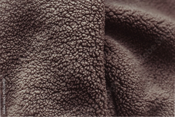 Fototapeta Color of the Year 2025 Mocha Mousse color. Chocolate or Brown Background. Close-Up of Brown Textured Wool Surface with Dense Abstract Patterns