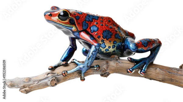 Fototapeta Vibrant Strawberry Poison Dart Frog on Branch 