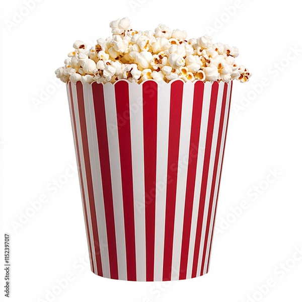 Obraz popcorn isolated on white background