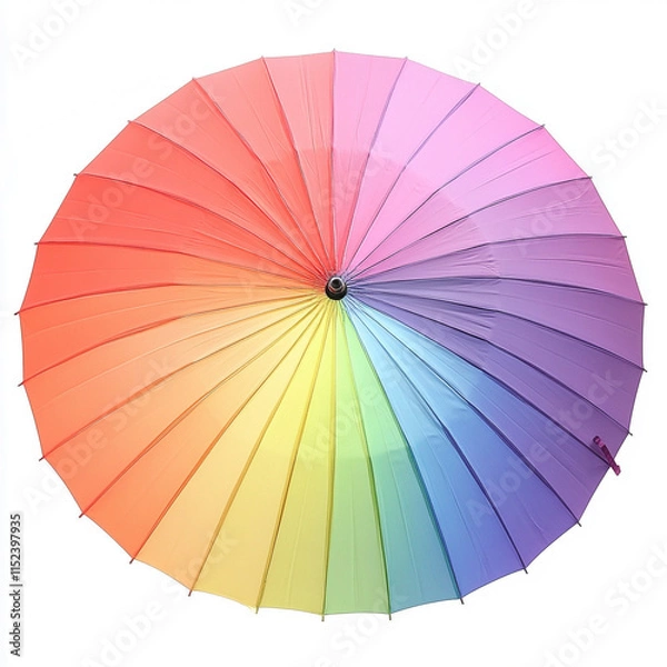 Obraz rainbow umbrella isolate on white background 