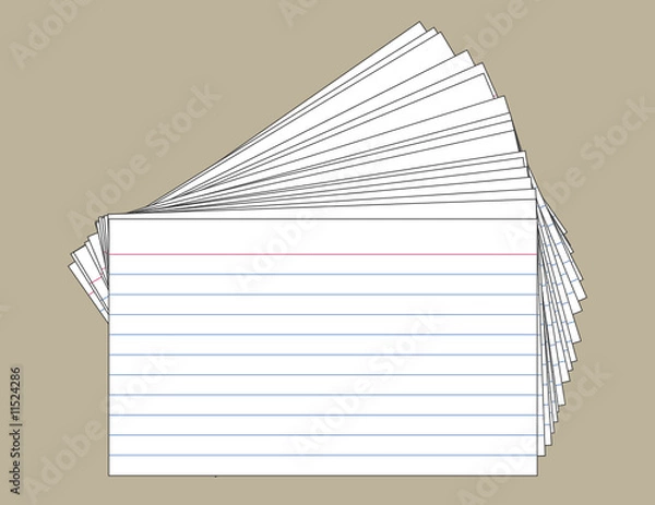 Obraz Stack of Index Cards