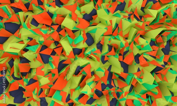 Obraz camping color low poly wallpaper