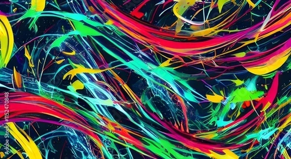 Fototapeta Modern, Bold Abstract Art with Vibrant Energy and Dynamic Color | 078
