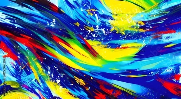 Fototapeta Modern, Bold Abstract Art with Vibrant Energy and Dynamic Color | 081