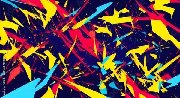 Fototapeta Modern, Bold Abstract Art with Vibrant Energy and Dynamic Color | 084