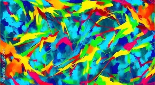 Fototapeta Modern, Bold Abstract Art with Vibrant Energy and Dynamic Color | 088